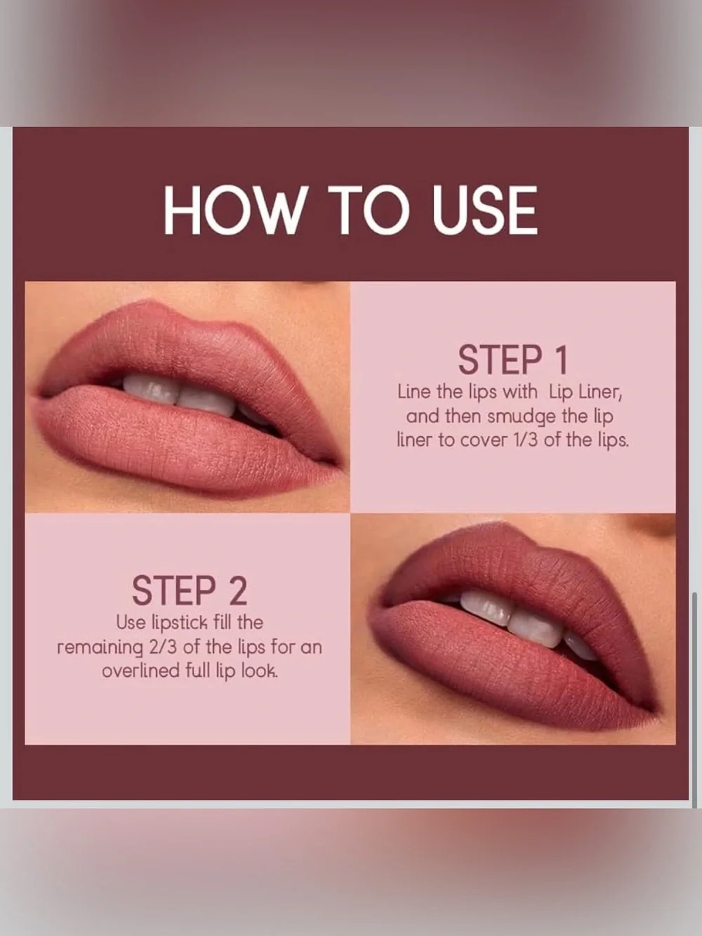 Ushas Matte Lipstick & Lip Liner Set 2 in 1